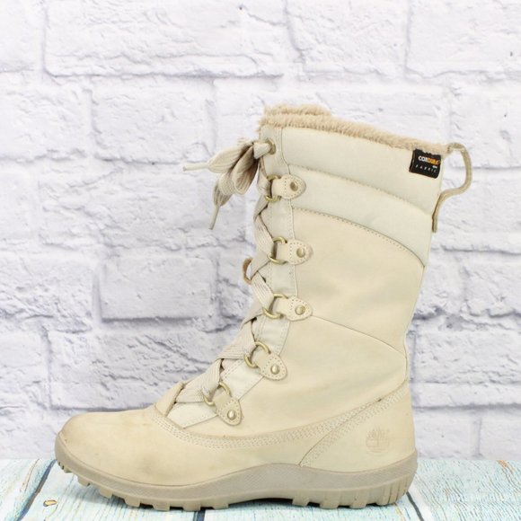 Timberland Shoes - Timberland 8712R Tan Leather Lace Up Waterproof Winter Boots Size 8.5